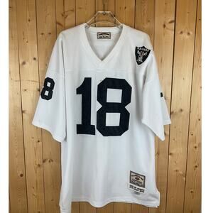 Players Of the Century Randy Moss Raiders #18 Jersey, White - Size 2XL